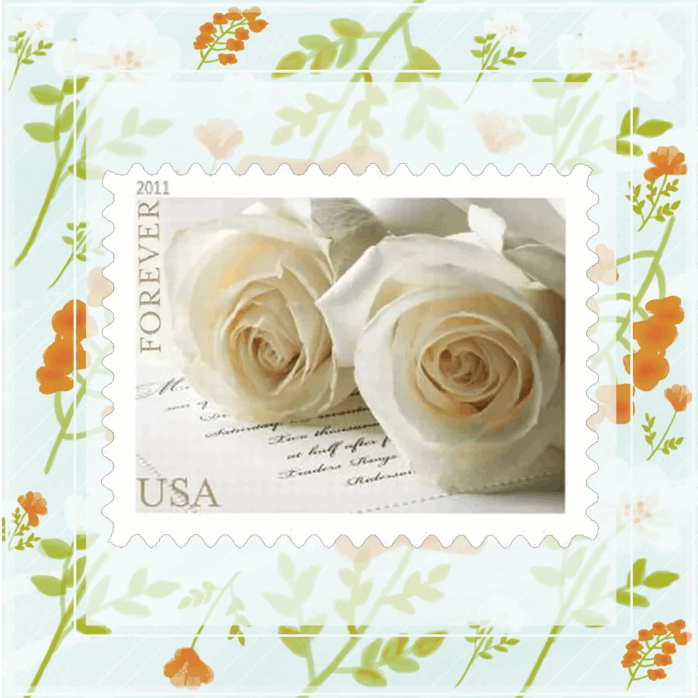 Wedding Roses Commemorative Forever Stamps 2011 100pcs - Forever