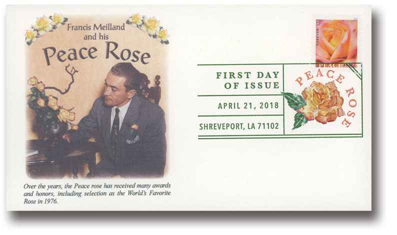 2018 First-Class Forever Stamp - Peace Rose - Forever