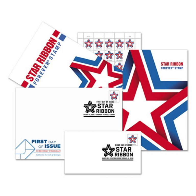 Star Ribbon Postage Stamps(5 Sheet 100pcs)