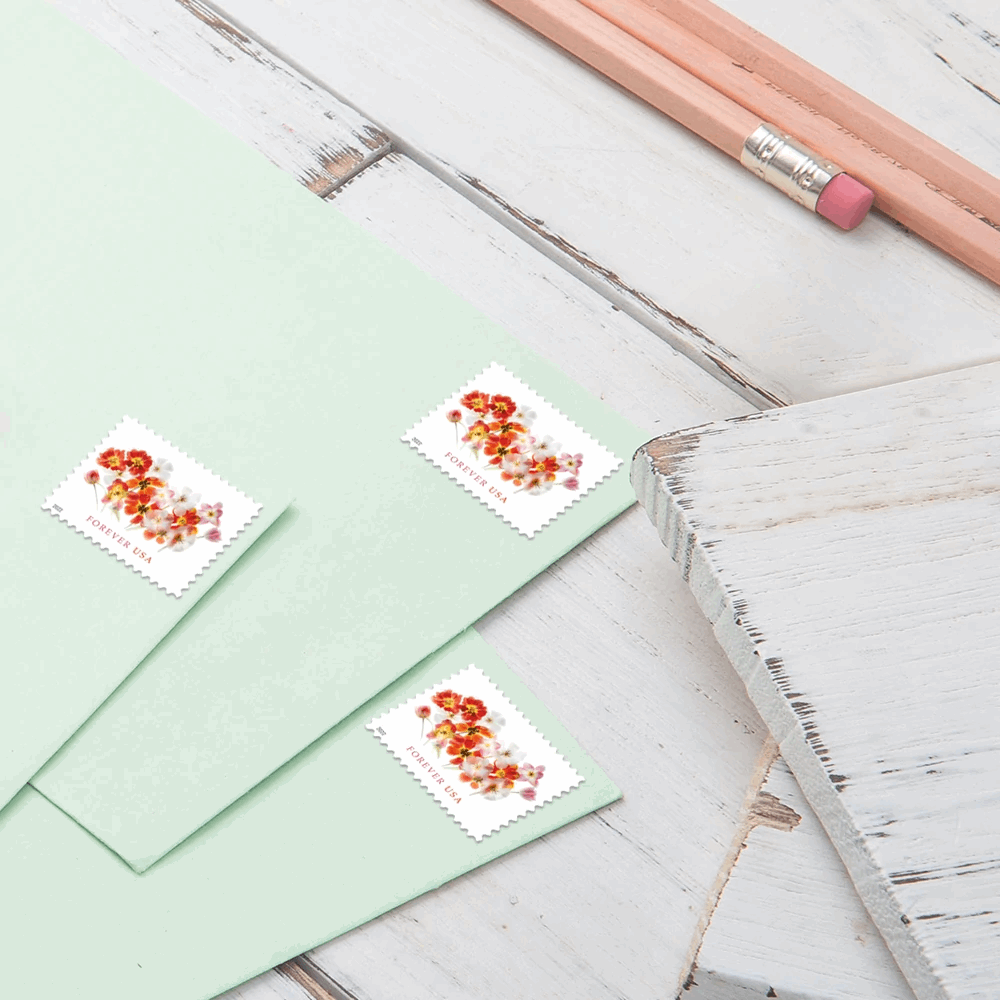 2022 - Flower tulip garden love postage stamps 100pcs - Forever