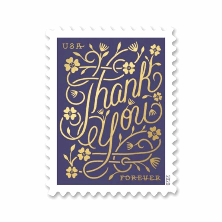 Thank You Forever Stamps 2020 -100Pcs - Forever