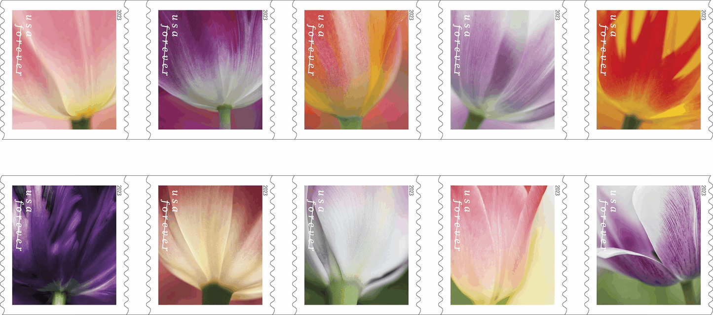Tulips Blossom on New Forever Stamps - Forever
