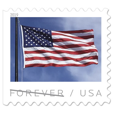 Stamps Roll Coil of 2019 US Flag Postage 100pcs - Forever
