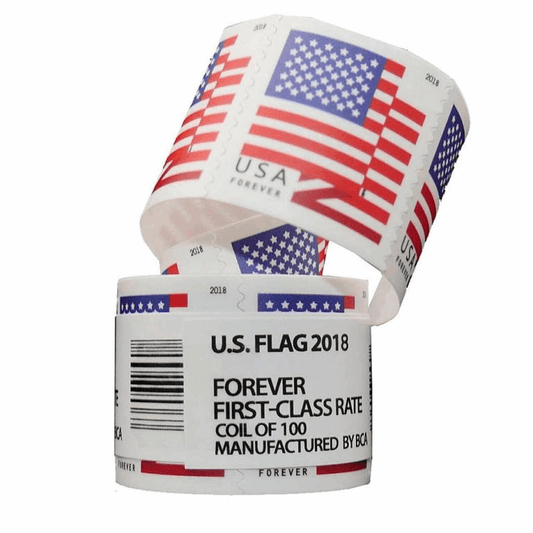 US Flag 1 roll of 100  Stamps First Class Postage Stamps - Forever