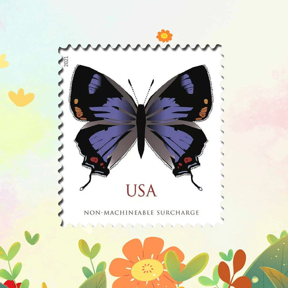 Colorado Hairstreak Forever Postage Stamps 5 Sheets of 20 US Postal First Class Butterfly Wedding Celebration Anniversary Flowers Party (100 Stamps)