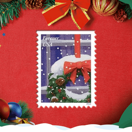 Postage Stamps Holiday Windows Christmas 100pcs - Forever
