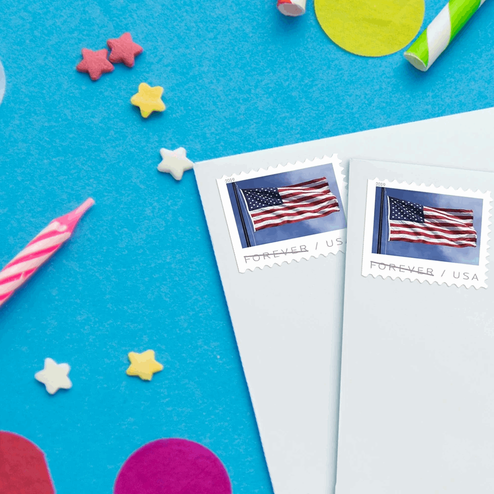 Stamps Roll Coil of 2019 US Flag Postage 100pcs - Forever