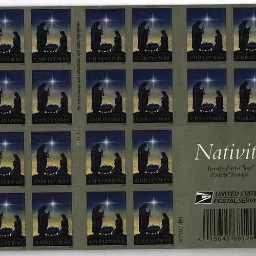 Nativity Stamps 2016 Forever Stamps 100 pcs - Forever