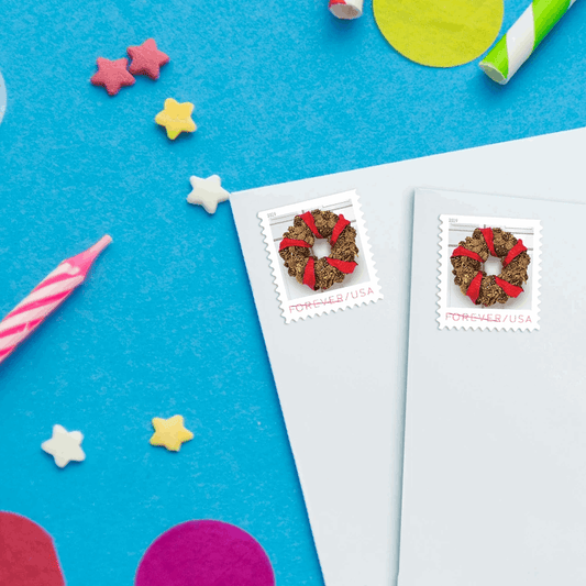 Holiday Wreaths Stamp Postage Stamps Christmas (5 Sheet 100pcs) - Forever