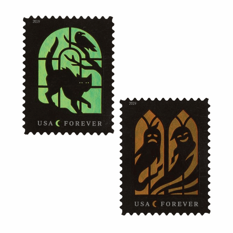 Stamps Postag Spooky Silhouettes Halloween 100pcs - Forever