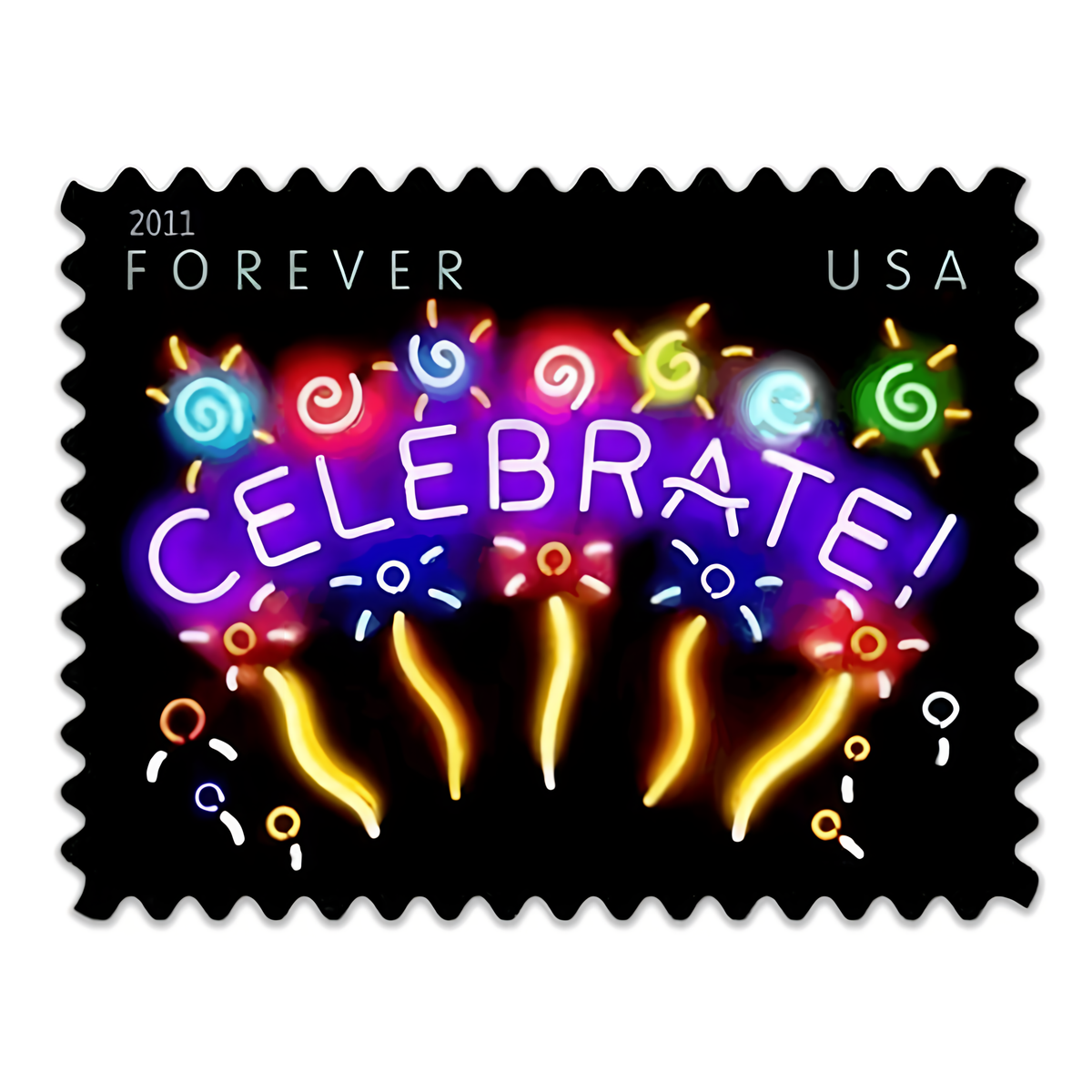 2011 Celebrate Forever stamp close-up