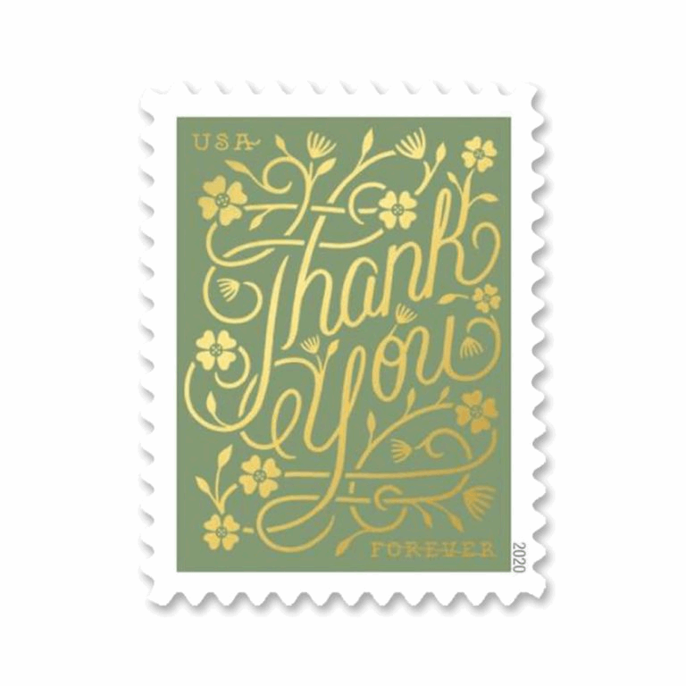 Thank You Forever Stamps 2020 -100Pcs - Forever
