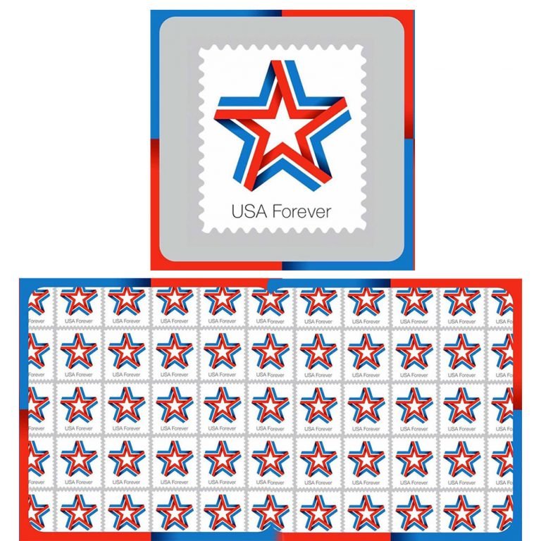 Star Ribbon Postage Stamps(5 Sheet 100pcs)
