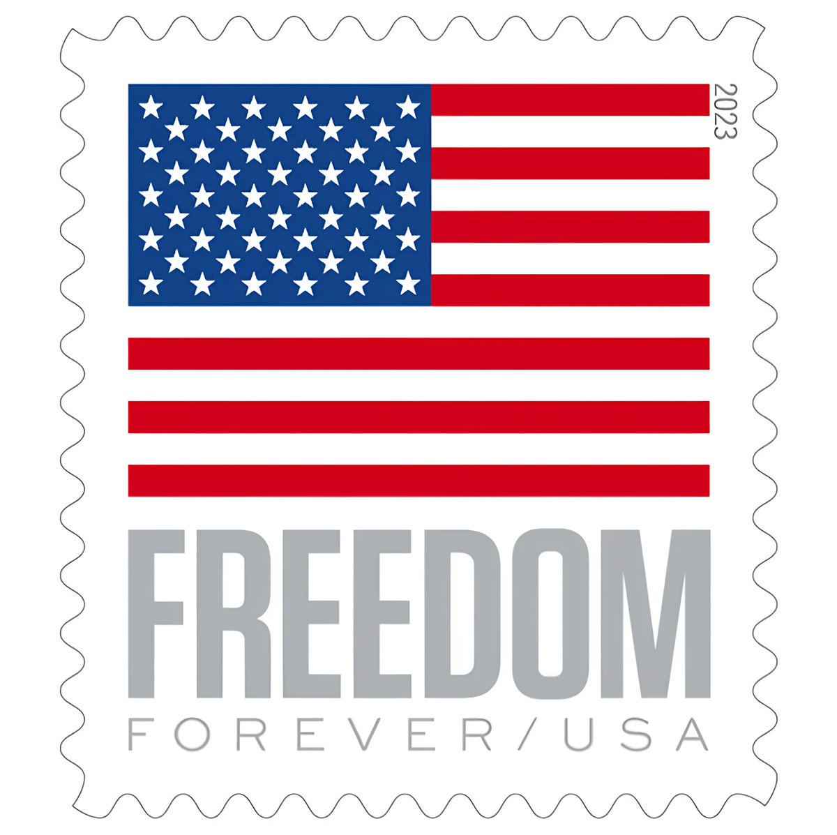 2023 U.S. Flag Freedom stamp close-up
