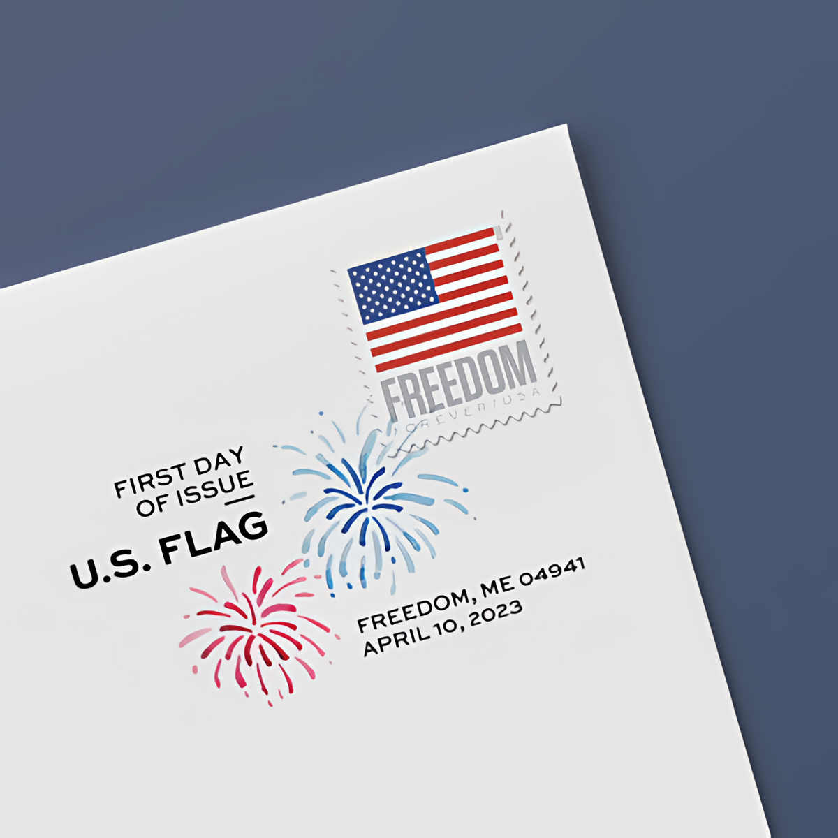 2023 U.S. Flag stamp on a first-day-of-issue envelope
