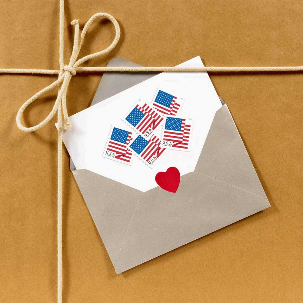 US Flag 1 roll of 100  Stamps First Class Postage Stamps - Forever
