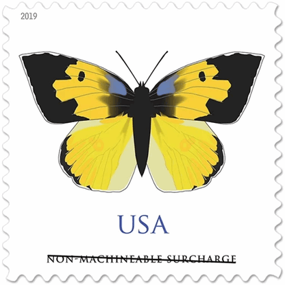2019 US California Dogface Butterfly Sheet of Twenty Non Machinable Forever Postage Stamp - Forever