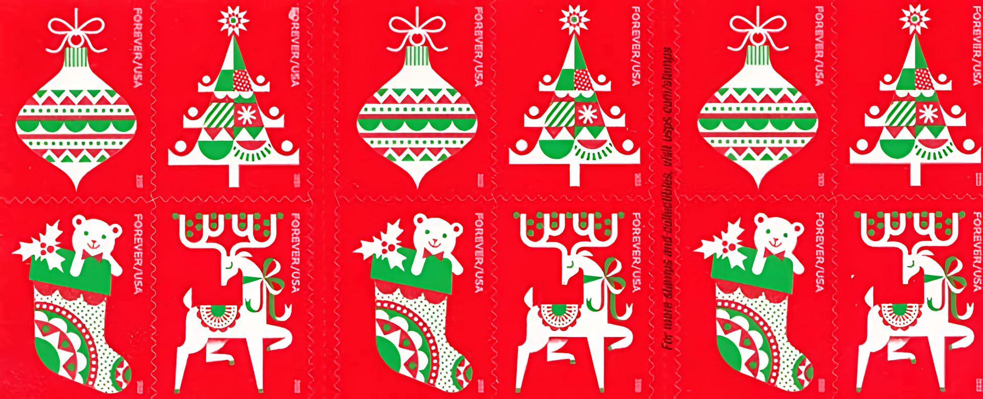 2020 Holiday Fun Christmas stamp booklet pane