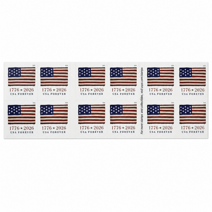 Additional product view showing the 2026 Flag Forever Stamps Rolls product