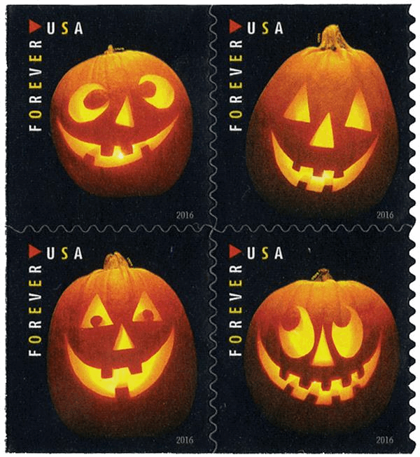 2016 Stamp - Jack-O-Lanterns 100pcs - Forever