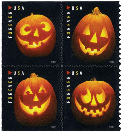 2016 Stamp - Jack-O-Lanterns 100pcs - Forever