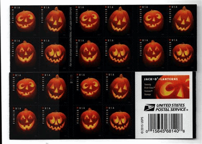 2016 Stamp - Jack-O-Lanterns 100pcs - Forever