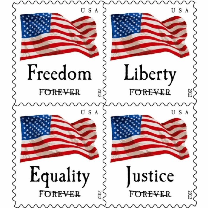 Four Flags 2012 - 5 Booklets / 100 Pcs - Forever