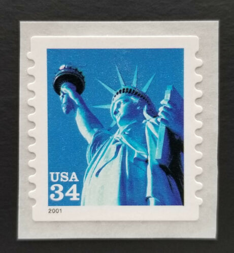 2001 Statue of Liberty Sc 3485b MINT 34c booklet pane of 20 plate number V1111 (10 Book)