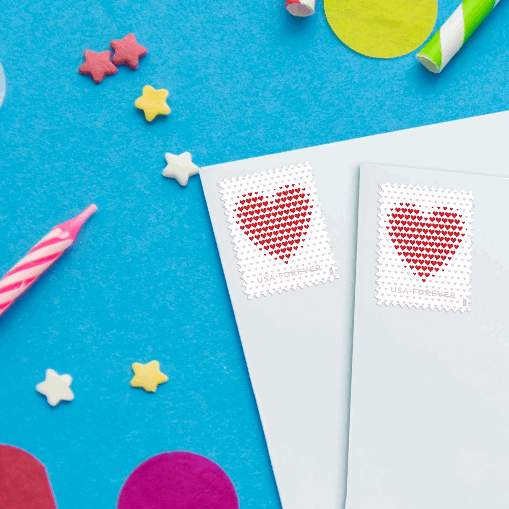 Made of Hearts  Postage Stamps (5 Sheets of 100pcs) - Forever