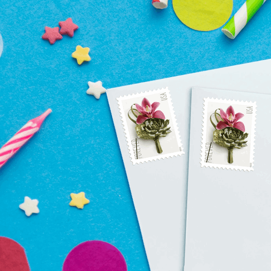 Contemporary Boutonniere Postage Stamps sheet of 20(5 sheets 100pcs) - Forever