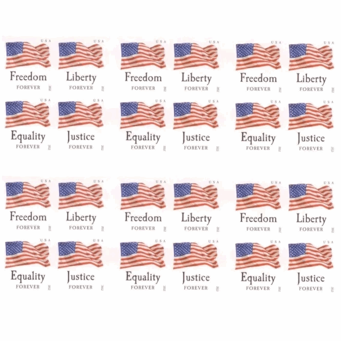 Four Flags 2012 - 5 Booklets / 100 Pcs - Forever