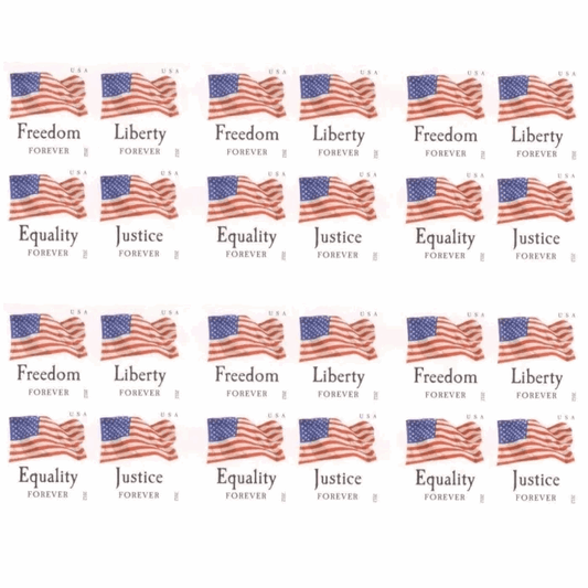 Four Flags 2012 - 5 Booklets / 100 Pcs - Forever