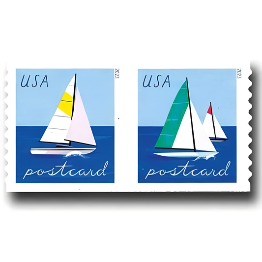 2023 Sailboats postcard stamps