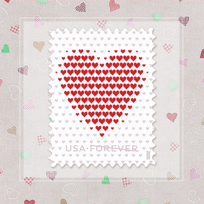 Made of Hearts  Postage Stamps (5 Sheets of 100pcs) - Forever