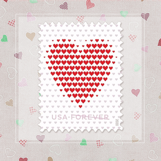 Made of Hearts  Postage Stamps (5 Sheets of 100pcs) - Forever