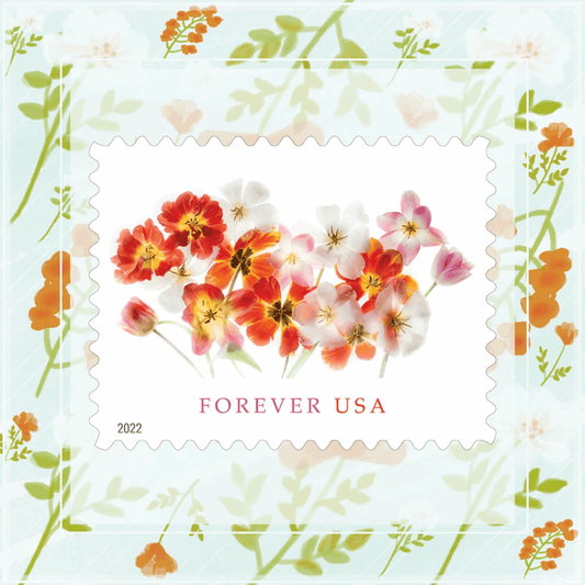 2022 - Flower tulip garden  love  postage stamps 100pcs - Forever