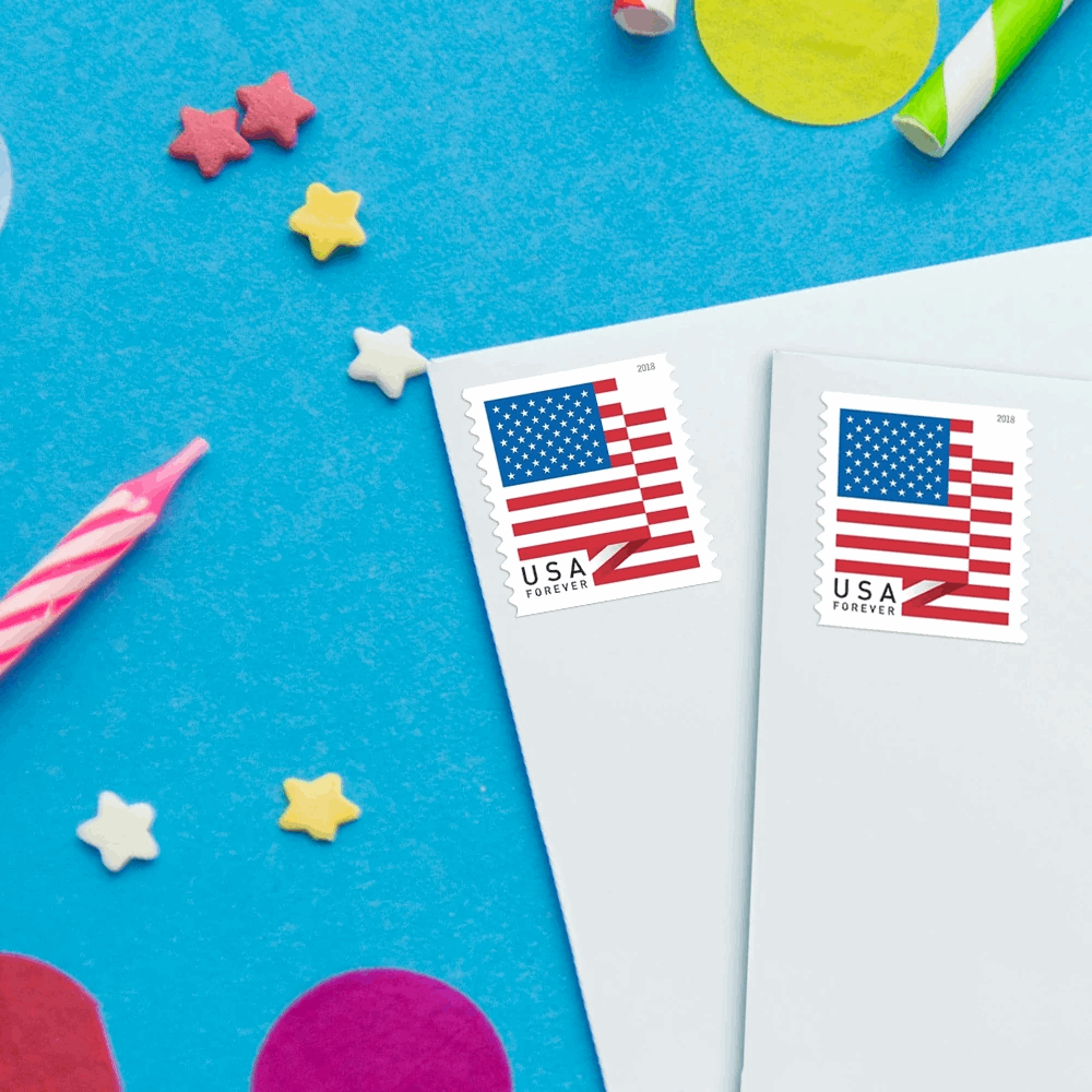 US Flag 1 roll of 100  Stamps First Class Postage Stamps - Forever