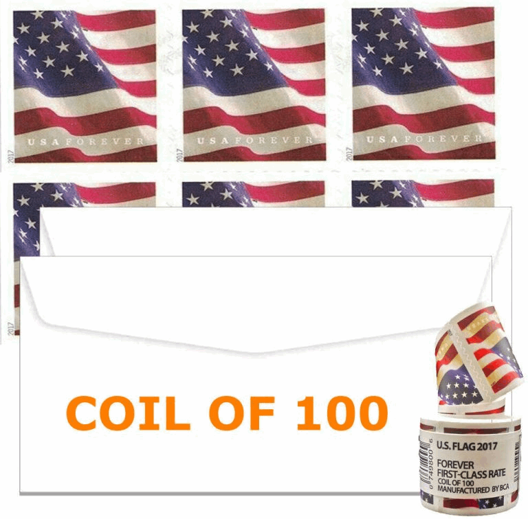 2017USA #5161 Forever Flag 1 Rolls-100 pcs - Forever