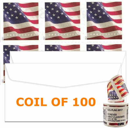 2017USA #5161 Forever Flag 1 Rolls-100 pcs - Forever