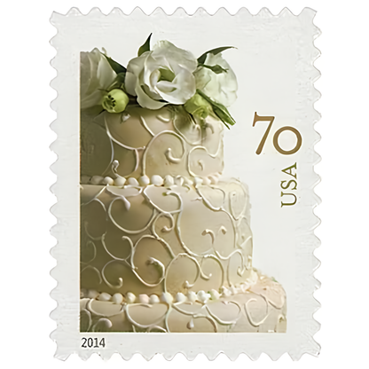 2014 Wedding Cake 70¢ stamps