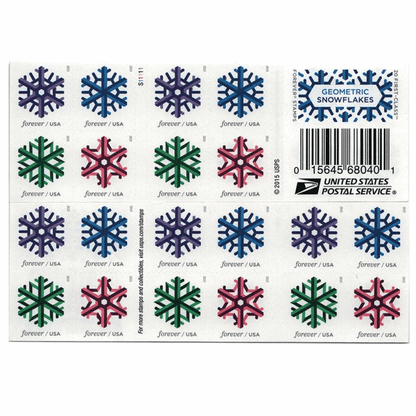 Geometric Snowflakes 5 sheets Of 100pcs - Forever