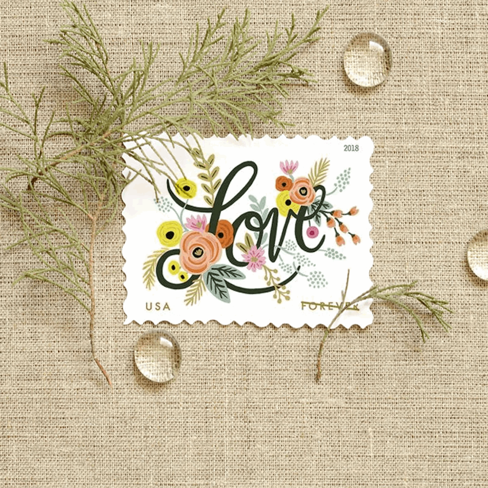 Love Flourishes 2018 Forever Stamps 100pcs - Forever