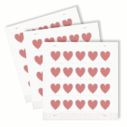 Made of Hearts  Postage Stamps (5 Sheets of 100pcs) - Forever
