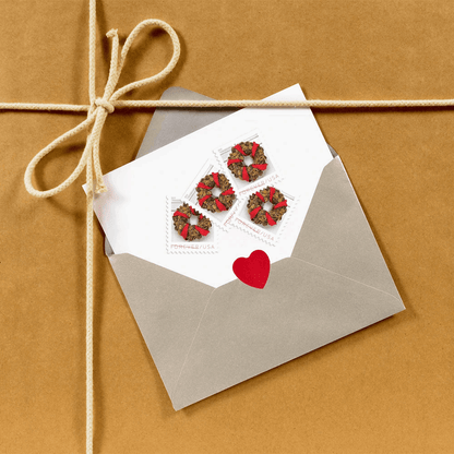 Holiday Wreaths Stamp Postage Stamps Christmas (5 Sheet 100pcs) - Forever