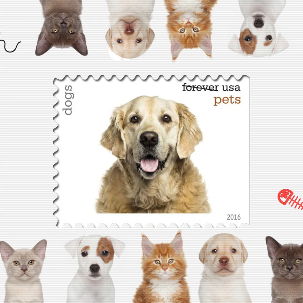 Pets Celebrate Animals Forever Stamps 2016 -100Pcs