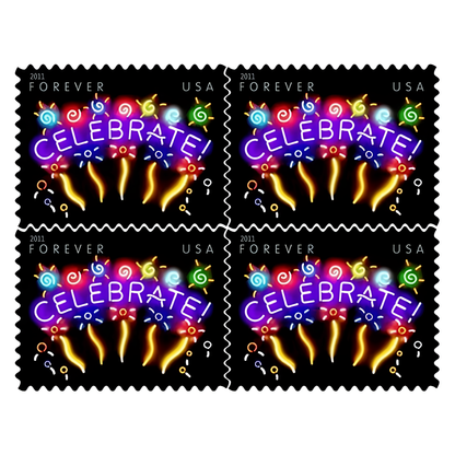 Block of four 2011 Celebrate Forever stamps
