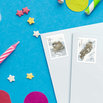 Otters In Snow (U.S. 2021) Forever Stamps 100 pcs - Forever