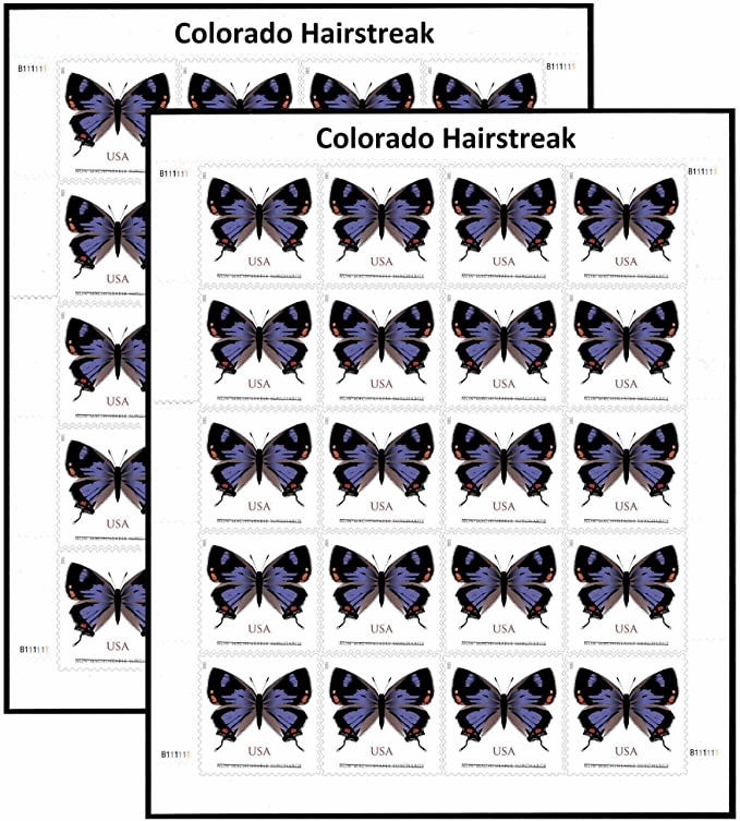 Colorado Hairstreak Stamps Butterfly Wedding Celebration Anniversary Flowers Party (100 Stamps) - Forever