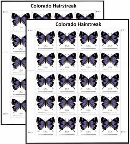 Colorado Hairstreak Stamps Butterfly Wedding Celebration Anniversary Flowers Party (100 Stamps) - Forever
