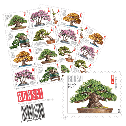 2012 Bonsai Trees stamps and booklet pane